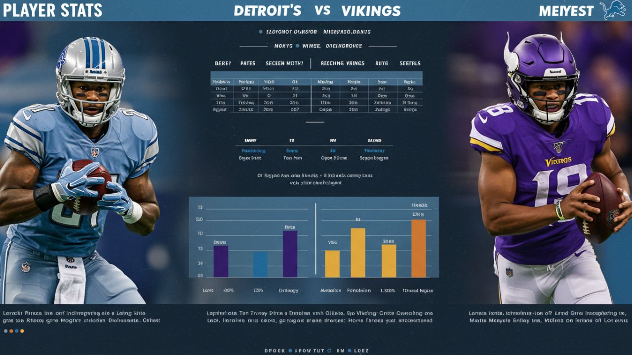 detroit lions vs minnesota vikings match player stats