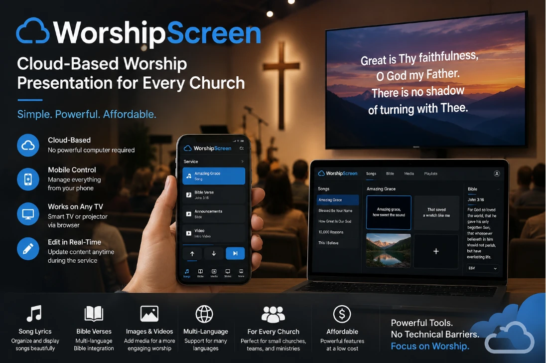 Smart Worship Technology: How to Organize Church Text Projection Without Expensive Equipment
